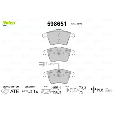 Afbeelding van Valeo Remblokset 598651