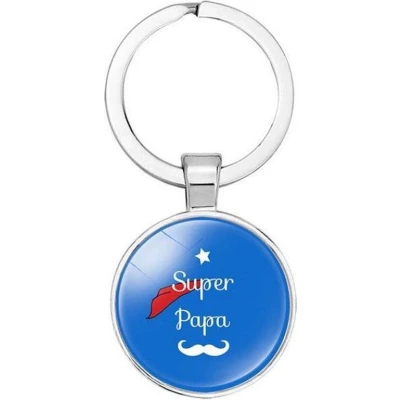 Afbeelding van Akyol Super Papa sleutelhanger cadeau Vader cadeautjes mannen Vaderdag cadeautje