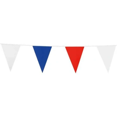 Afbeelding van vlaggen slinger met rood wit blauw