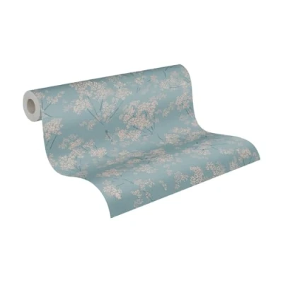 Afbeelding van A.S. Création 395485 Behang met bloemetjesmotief, wandbehang, hoogwaardig vliesbehang voor verschillende woonruimtes, 10,05 m x 0,53 m, Made in Germany