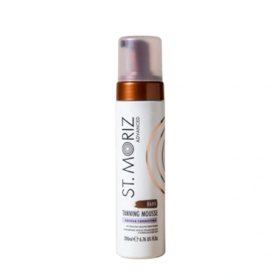 Afbeelding van St Moriz geavanceerde kleurcorrigerende bruiningsmousse in het donker Met hyaluronzuur, vitamine B5 en huidverzorgingsvoordelen Verheldert medium tot donkere huidtinten Sneldrogende