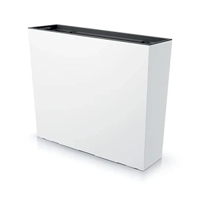 Afbeelding van Prosperplast Urbi Case Plantenbak, met binnenpot, bloembak voor binnen en buiten, rechthoekig, kunststof (580 x 180 498 mm, wit)