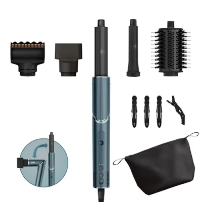 Afbeelding van Shark FlexStyle Limited Edition 5 in 1 Föhn en Multistyler Airstyler, Concentrator, Krultang meer Blauw HD450TLEU