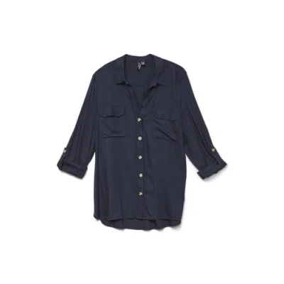 Afbeelding van Vero Moda Bumpy NEW NOOS Overhemdblouse, Dames, Maat: Small, Navy blazer