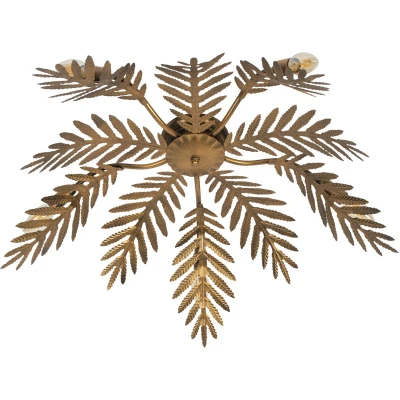 Afbeelding van QAZQA Vintage plafondlamp 5 lichts goud Botanica