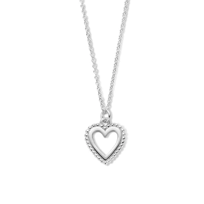 Afbeelding van zilver gerhodineerd collier hart 41 + 4 cm 1336504 horloge Zilverkleur 45