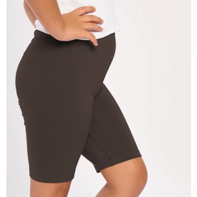 Afbeelding van Merry Style MS MS10 132 LE Meisjes Leggings Sport Vrijetijdsbroek Kort Viscose Sporbroek Yogabroek Bruin 140