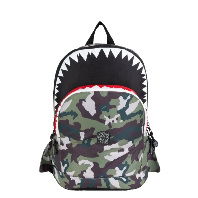 Afbeelding van Pick &amp; Pack Shark Shape Backpack M camo
