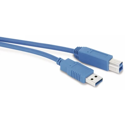 Afbeelding van USB A naar B kabel USB3.0 tot 2A / blauw 0,50 meter