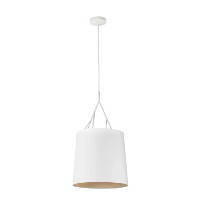 Afbeelding van Faro Lighting Tree 1 Light Plafond Hanglamp Wit met Schaduw, E27