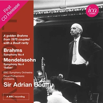 Afbeelding van BBC Symphony Orchestra,Royal Philmarmonic Orchestra, Sir Adrian Boult Brahms: No. 4/Medelsohn: 4 &#039;Italian&#039; (CD)