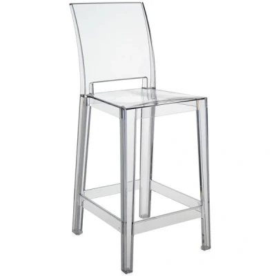Afbeelding van Kartell One More Please Vierkant Low Transparant Barkruk