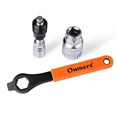 Afbeelding van Oumers fiets Crank Extractor/armverwijderaar en binnenlagerverwijderaar met 16 mm moersleutel. Professionele reparatie tool kit