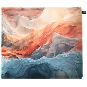 Afbeelding van CHERRY XTRFY GP5, Gaming Muismat van Stof in L (460 x 400 4 mm), Gladde Speedpad voor Precisie, Gestikte Randen, Antislip, Machinewasbaar, Amnis Blue
