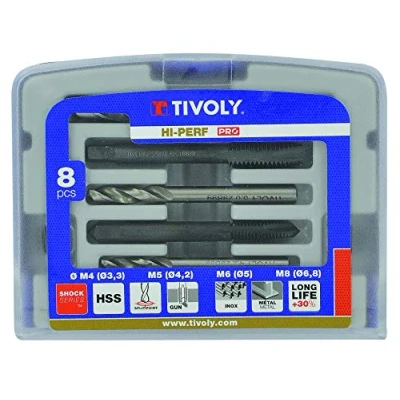 Afbeelding van Tivoly 11900170033 TF4 machineschroefdraadboor Gun DIN 352 M4 tot M10 + 4 HSS metaalboor
