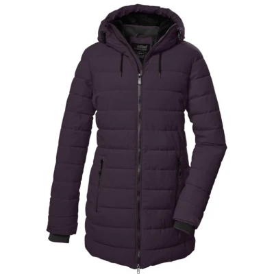 Afbeelding van killtec dames Gewatteerde parka/parka met capuchon KOW 55 WMN QLTD PRK, pflaume, 50, 41809 000
