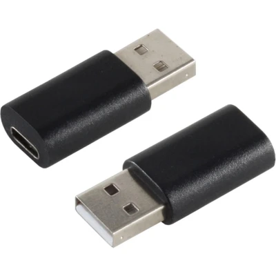 Afbeelding van USB A (m) C (v) adapter USB2.0 / zwart