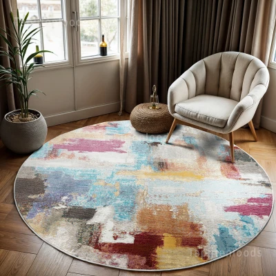 Afbeelding van Picasso Artisan Vintage Vloerkleed Multi Laagpolig rond Polypropyleen 350 cm