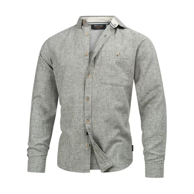 Afbeelding van Indicode Jeans Langarm Inniell Overhemd, Heren, Maat: Small, Army