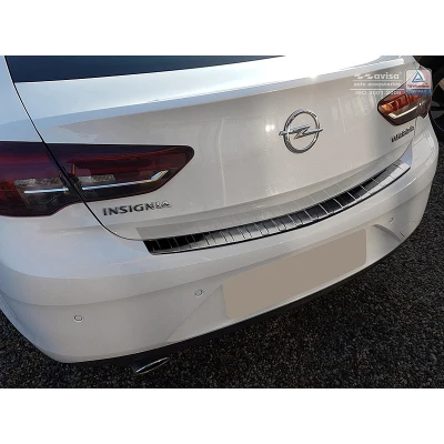 Afbeelding van Avisa Zwart RVS Achterbumperprotector passend voor Opel Insignia Grand Sport 5 deurs 2017 2020 &amp; FL &#039;Ribs&#039;
