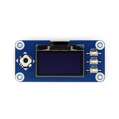 Afbeelding van Waveshare Raspberry Pi 1.3 inch OLED displayhoed met 128 x 64 pixels en ingebouwde controller, communicatie via SPI of I2C interface