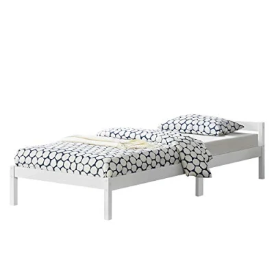 Afbeelding van Houten bed Nakkila grenen met bedbodem 120x200 cm wit