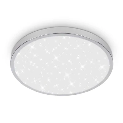 Afbeelding van BRILONER Tak LED Badkamer Plafondlamp badkamerverlichting spatwaterdicht sterrenhemel effect neutraal wit licht Ø24 cm