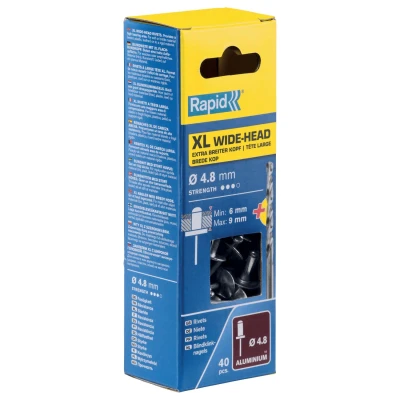 Afbeelding van Rapid blindklinknagel XL 4.8x12mm incl. boortje (40st)