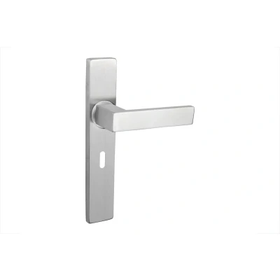 Afbeelding van Lavuzo deurkruk Imperio RVS met rechthoekig schild SL56 Per set