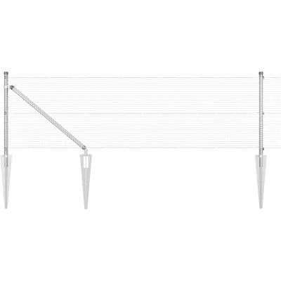 Afbeelding van vidaXL Heipaalset Set van 2 Gegalvaniseerd staal 10 x 0,5 m Duurzaam