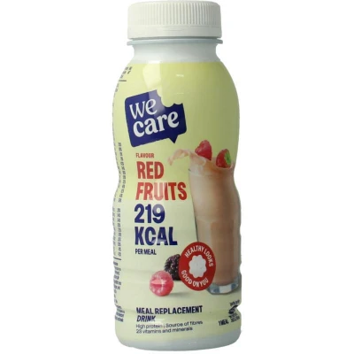 Afbeelding van 4x WeCare Meal Replacement Drink Red Fruits 236 ml