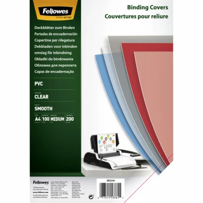 Afbeelding van Voorblad Fellowes A4 PVC 200micron 100stuks