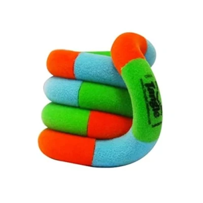 Afbeelding van Tangle Jr. Fuzzies Serie Oranje Groen Blauw Fidget TO FOCUS Toy voor Kinderen 3+ Draaien Zintuiglijk Speelgoed Geweldig fijne motoriek In officiële doos