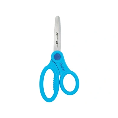 Afbeelding van schaar Westcott 13cm ronde punt Microban, assorti