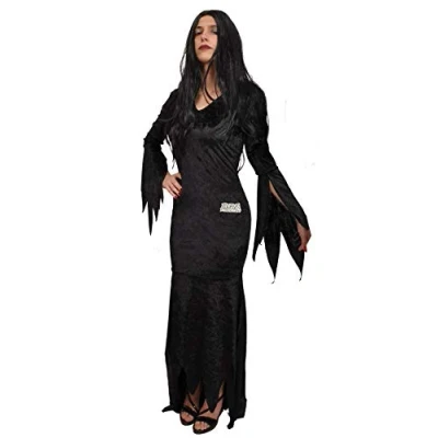 Afbeelding van Ciao Morticia Addams kostuum vermomming meisje vrouw volwassen officiële Family (One size)