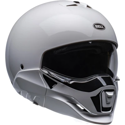 Afbeelding van Bell Broozer Duplet Solid Gloss White XL Maat Helm