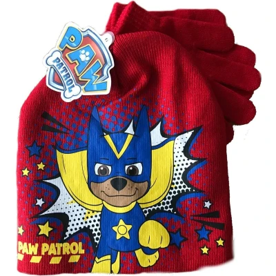 Afbeelding van Paw Patrol Muts en Handschoenen set Rood Chase Superpup Maat 54