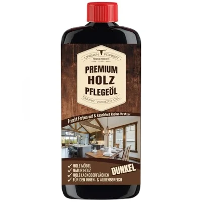 Afbeelding van Urban Forest Meubelpolish donker voor houtverzorging, donkere houtolie beschermt en verzorgt als houtverzorgingsolie houtpolitoer, premium meubelolie onderhoud meubelverzorging, hout