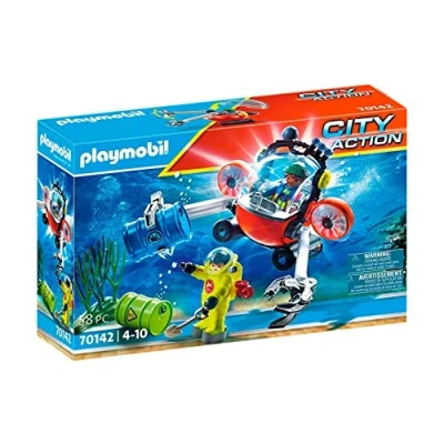 Afbeelding van Playmobil CITY Action Redding OP ZEE Duikboot Speelgoed voor kinderen, Maat: One Size, Multicolor