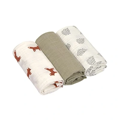 Afbeelding van Lassig Swaddle &amp; Burp Blanket Spuugdoek M Forrest Fox