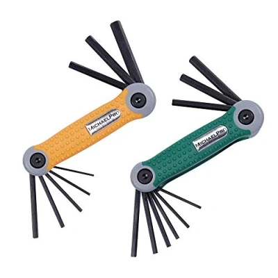 Afbeelding van MichaelPro MP001007 Inbussleutel met inbussleutelset SAE en metrisch in 17 maten, 2 stuks duurzaam industrieel gereedschap