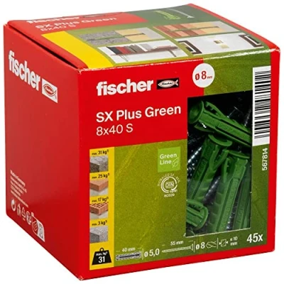 Afbeelding van Fischer SX Plus Green Spreidplug 40 mm 8 567814 45 stuk(s)