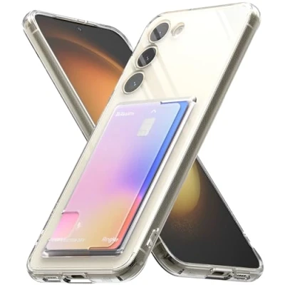 Afbeelding van Ringke Fusion Card Compatibel met Samsung Galaxy S23 Plus 5G Case, Transparant Kaarthouder Slanke Schokbestendige Bumper Hoesje