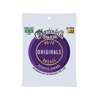 Afbeelding van Martin Originelen M170PK3 Akoestisch 80/20 Brons 3 Pack Extra Licht (10 47)