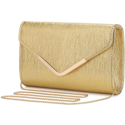 Afbeelding van BAIGIO Clutch Dames Glitter Avondtas Gouden Handtas Elegante Bruidstas Kettingtas voor Bruiloft Damestas Kleine Schoudertas Crossbody Tas