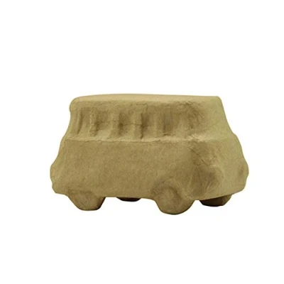 Afbeelding van GLOREX 6 2030 067 Bruin papier maché bus figuur, ca. 16 x 8 9 cm, om te decoreren met Décopatch papier, edelstenen of beschilderen