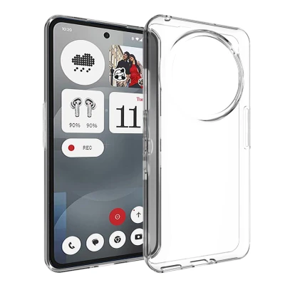 Afbeelding van Nothing Phone (3a) Pro Hoesje Siliconen en TPU (zacht) Accezz Softcase/Backcover Transparant Telefoonhoesje