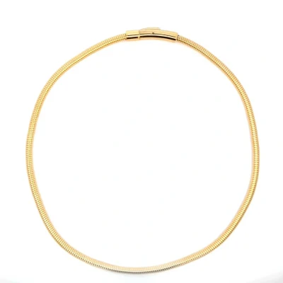 Afbeelding van Choker gouden ketting met geribbelde structuur