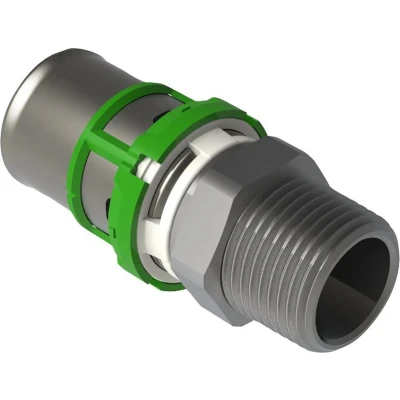 Afbeelding van SkinPress New Messing overgangskoppeling 20 mm pers x 1/2&quot; bu.dr.