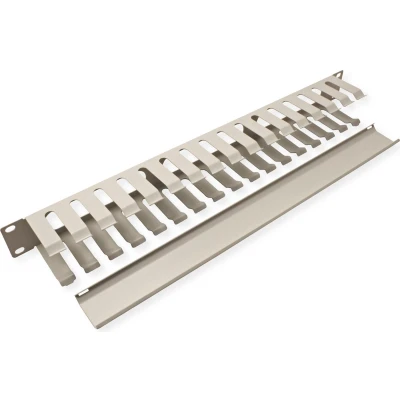 Afbeelding van VALUE 19&quot; Frontplaat 1 HE met rangeerkanaal 40 x 60 mm, grijs